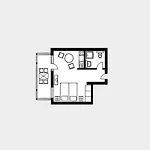 1-Raum-Appartement mit Balkon SV 557