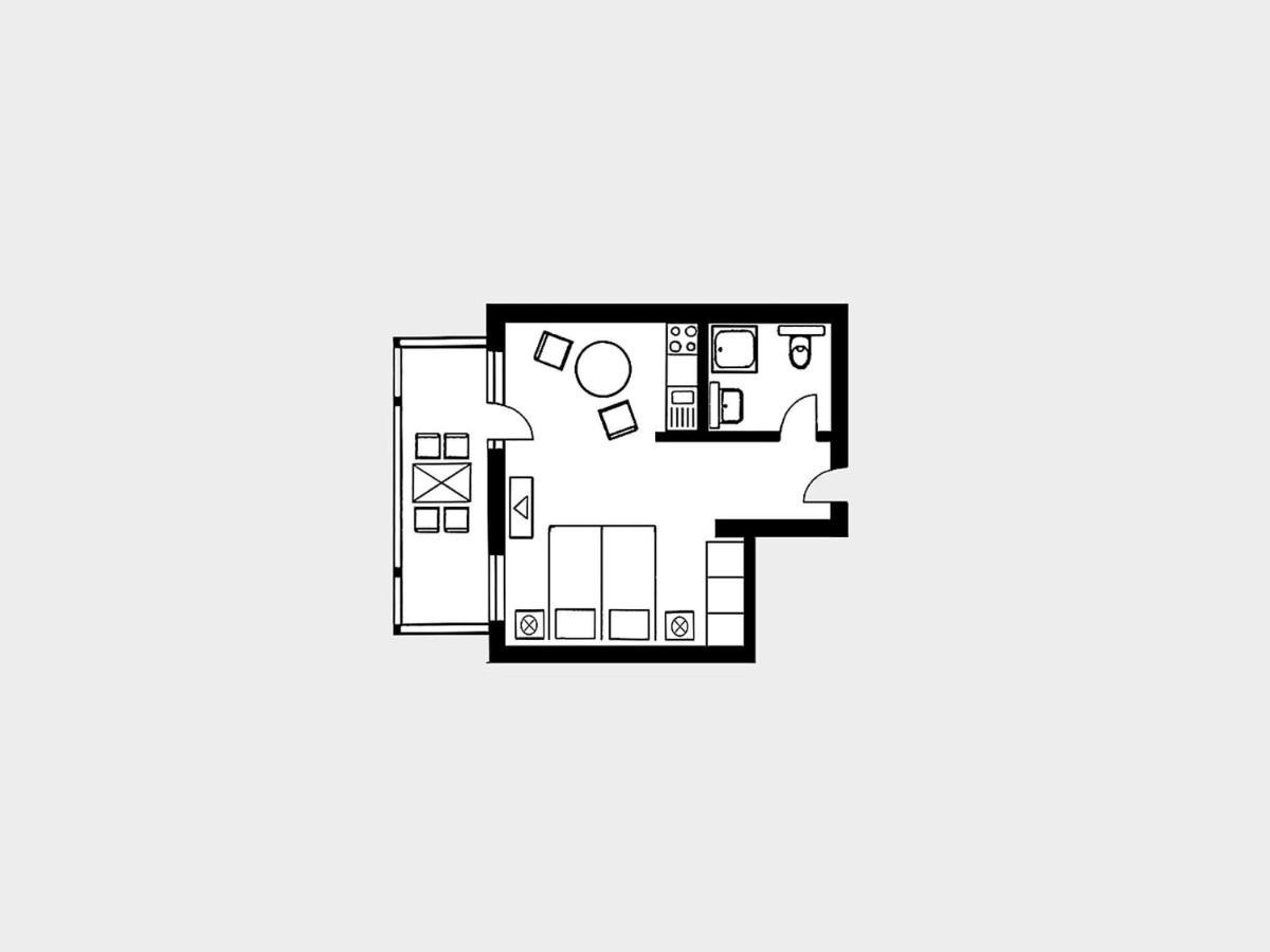 1-raum-appartement Mit Balkon Sv 557 *